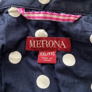 Merona Navy Polka Dot Button-Down Shirt